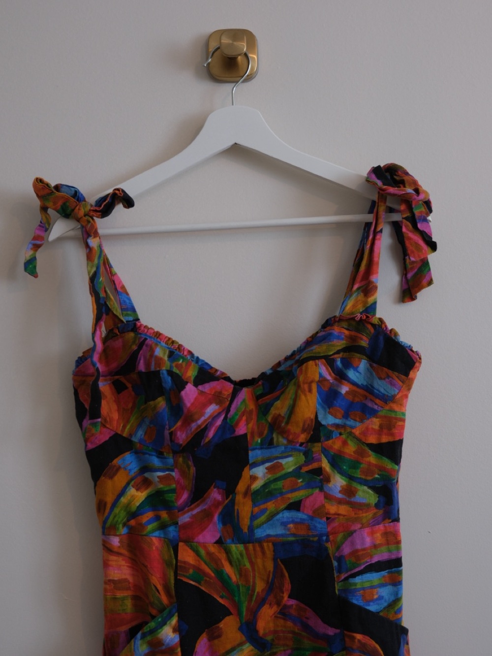 FARM Rio Rainbow Bananas Linen Blend Sundress - Picture 8 of 13